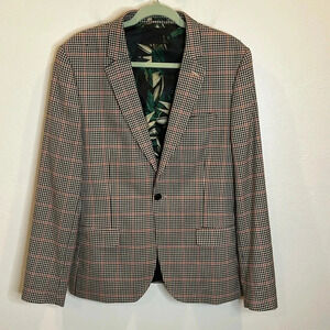 ASOS MENS GINGHAM CHECK PATTERN BLAZER LINED 42 REGULAR